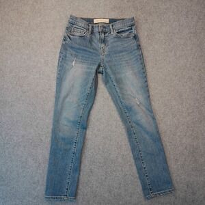 Gap 1969 Best Girlfriend Jeans Size 24 Medium Wash Distressed Denim